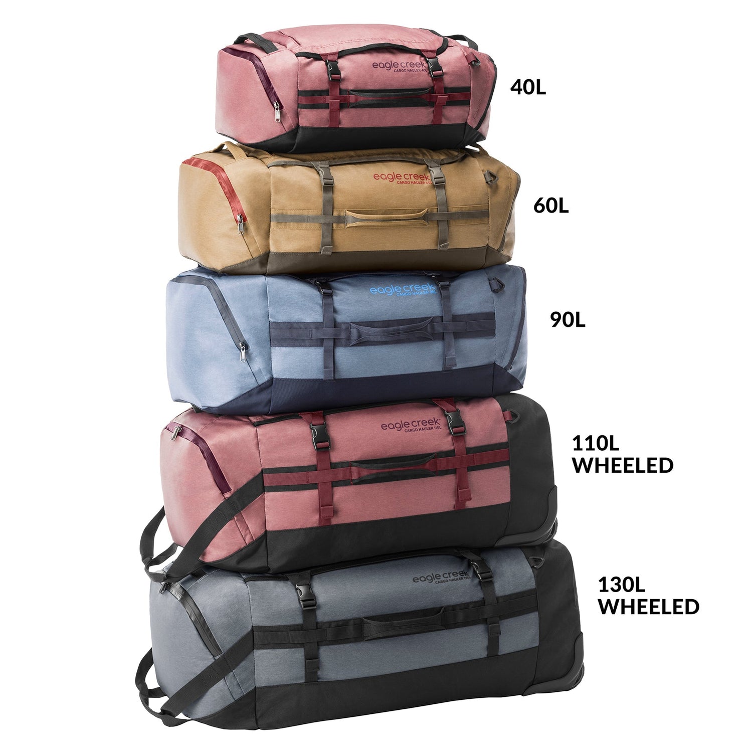 Cargo Hauler 110L Wheeled Duffel Bag - CURRANT