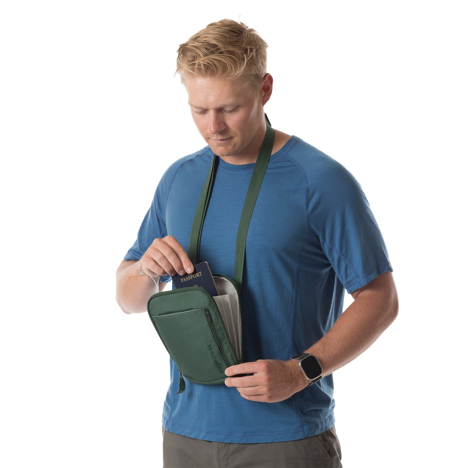 Stash RFID Crossbody Bag - GRASS GREEN