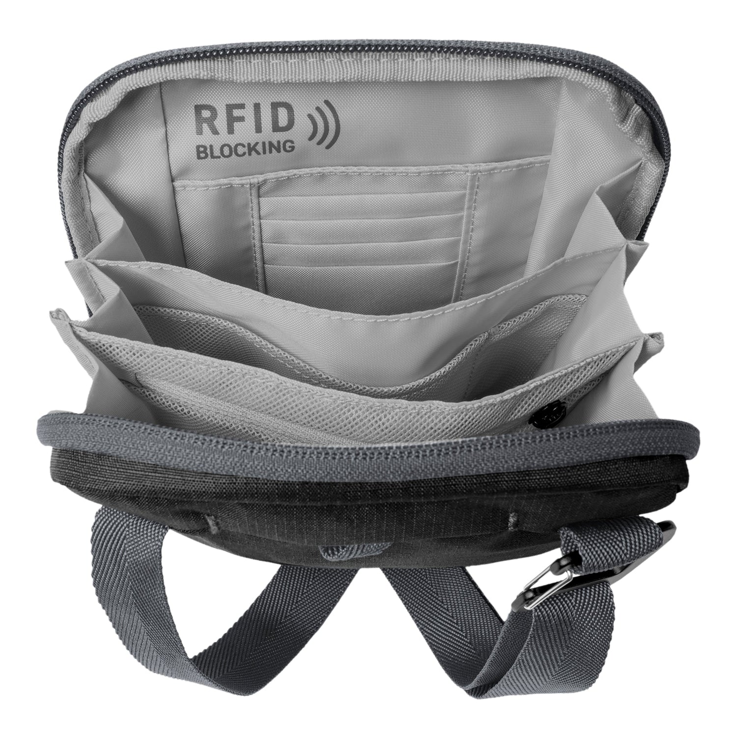 Stash RFID Crossbody Bag - BLACK View 