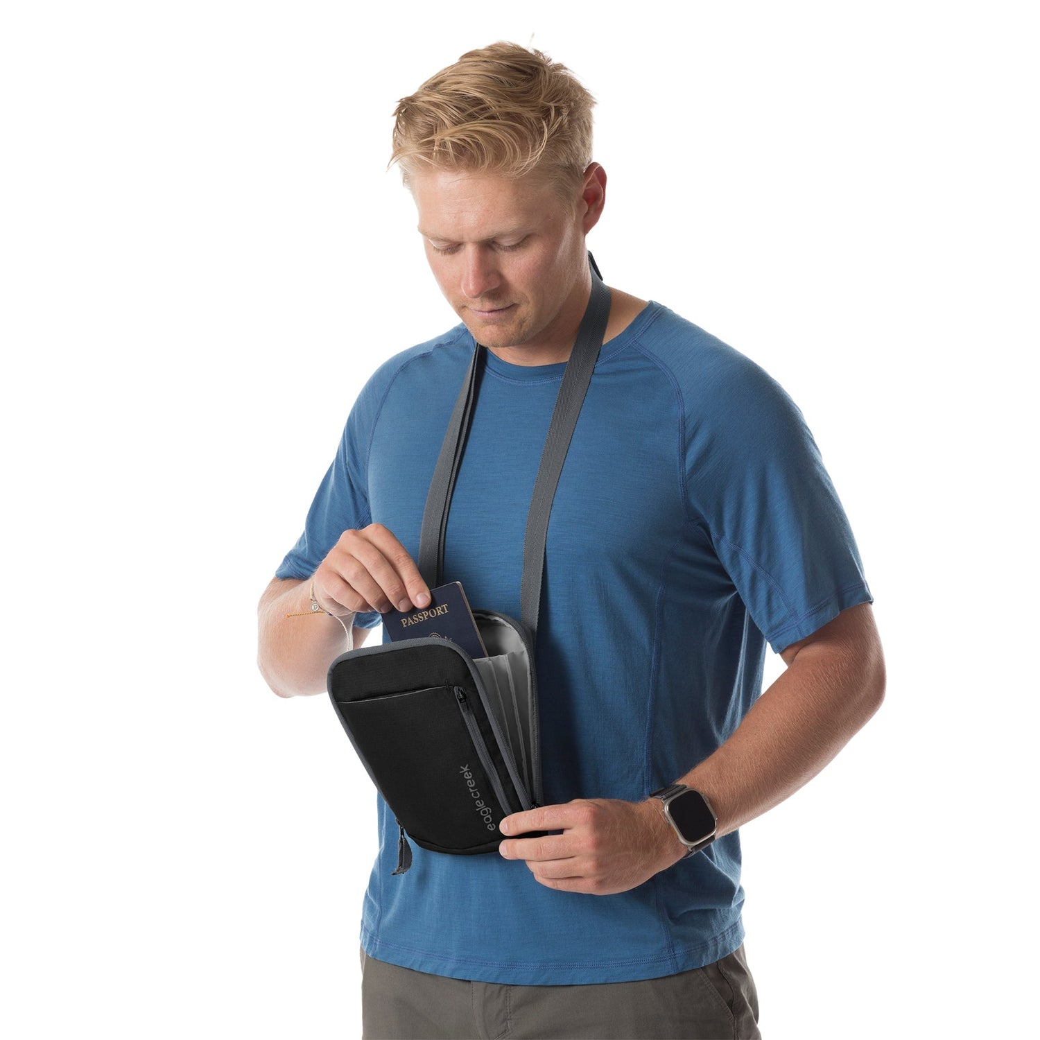 Stash RFID Crossbody Bag - BLACK View 