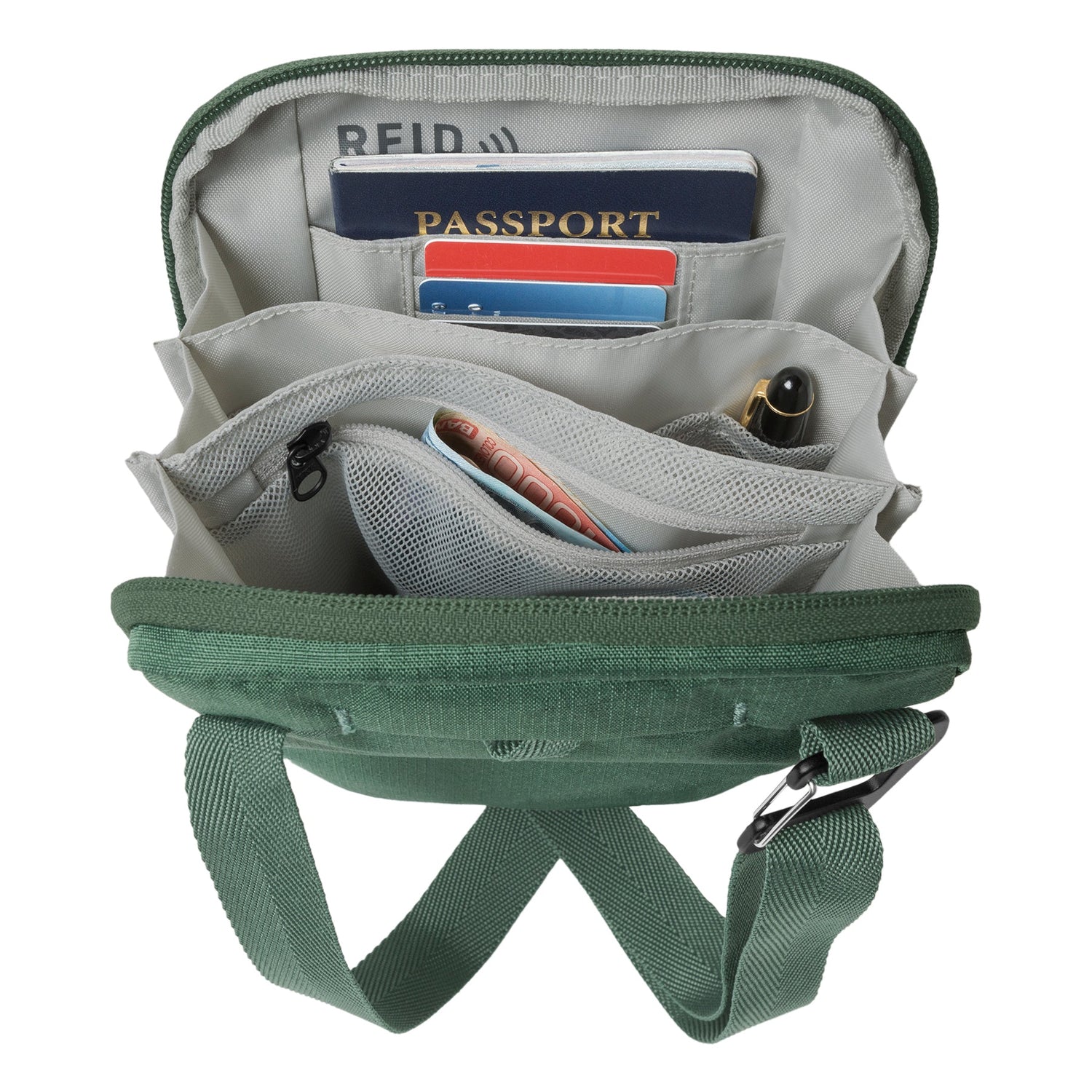 Stash RFID Crossbody Bag - GRASS GREEN View 