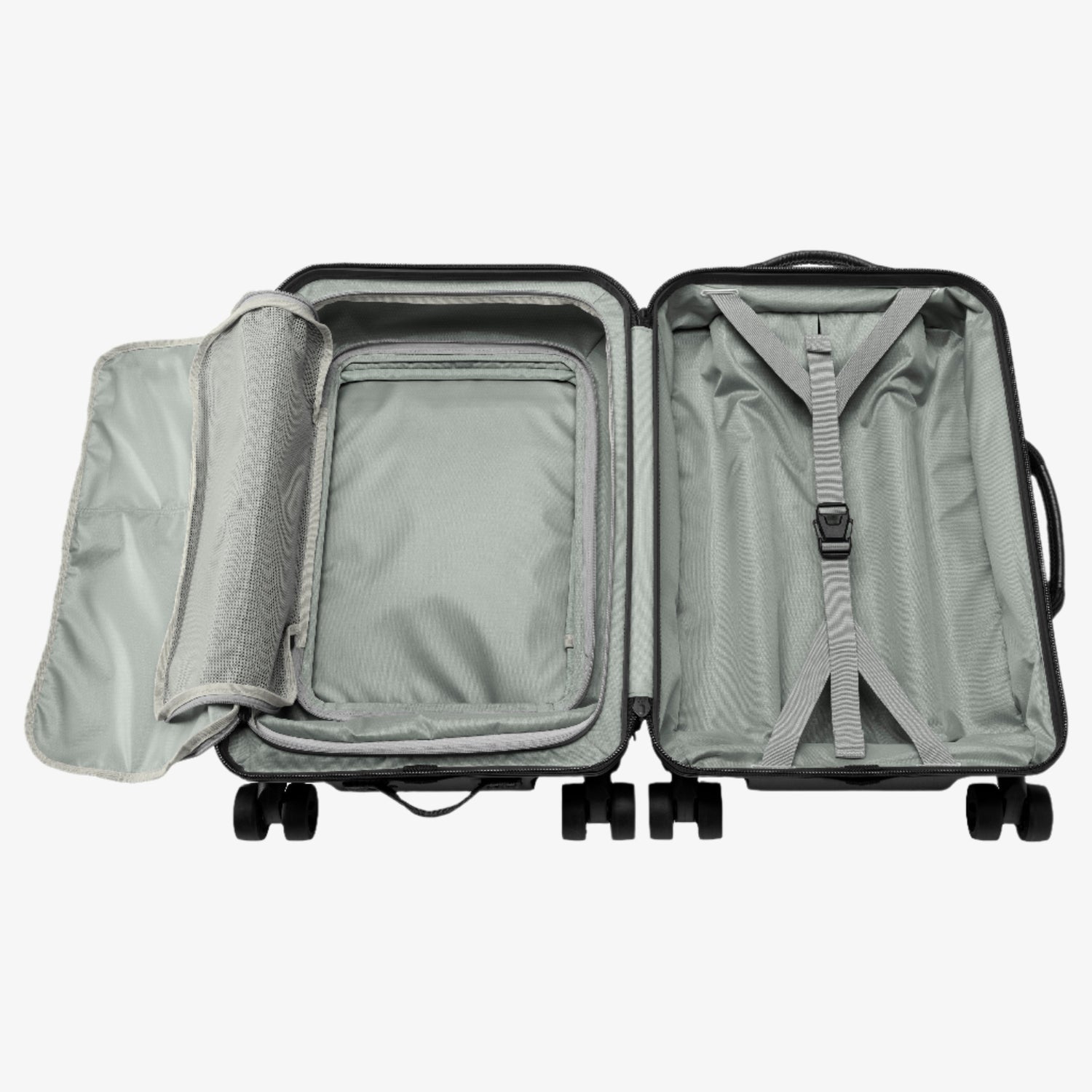 Tarmac 4-Wheel Carry-On Luggage - BLACK View 