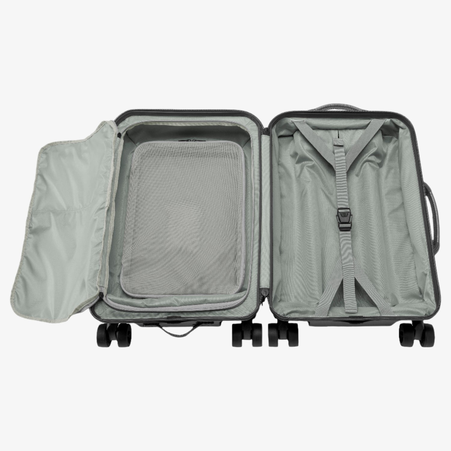 Tarmac 4-Wheel Carry-On Luggage - BLACK View 
