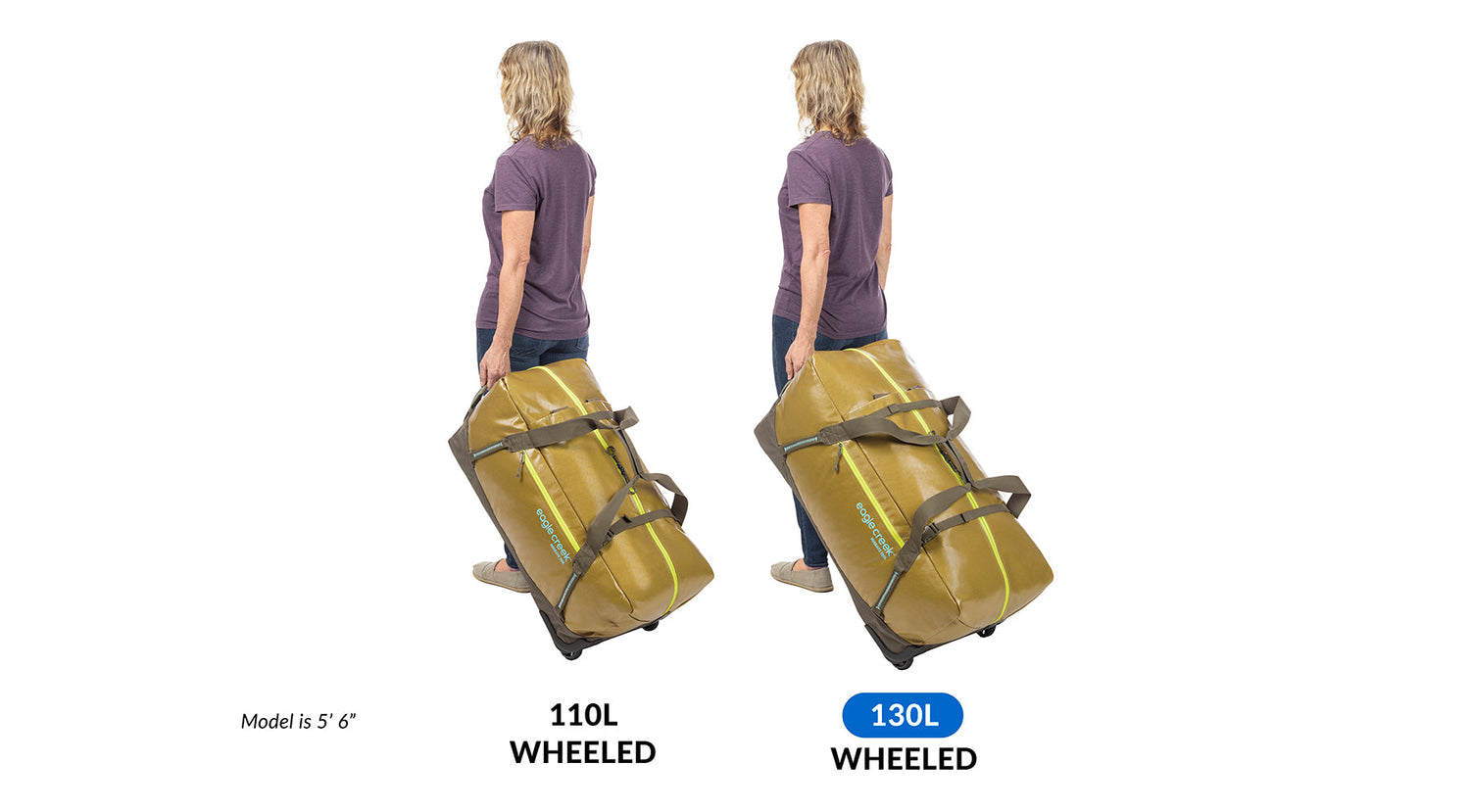 Migrate 130L Wheeled Duffel Bag - BLACK View 