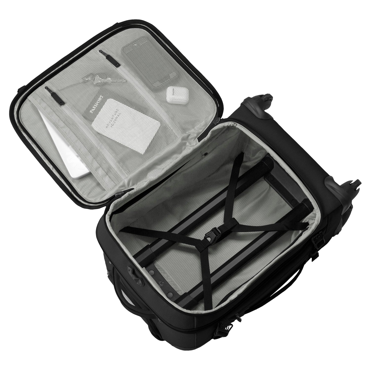 Gear Warrior XE 4-Wheel Carry-On Luggage - BLACK View 