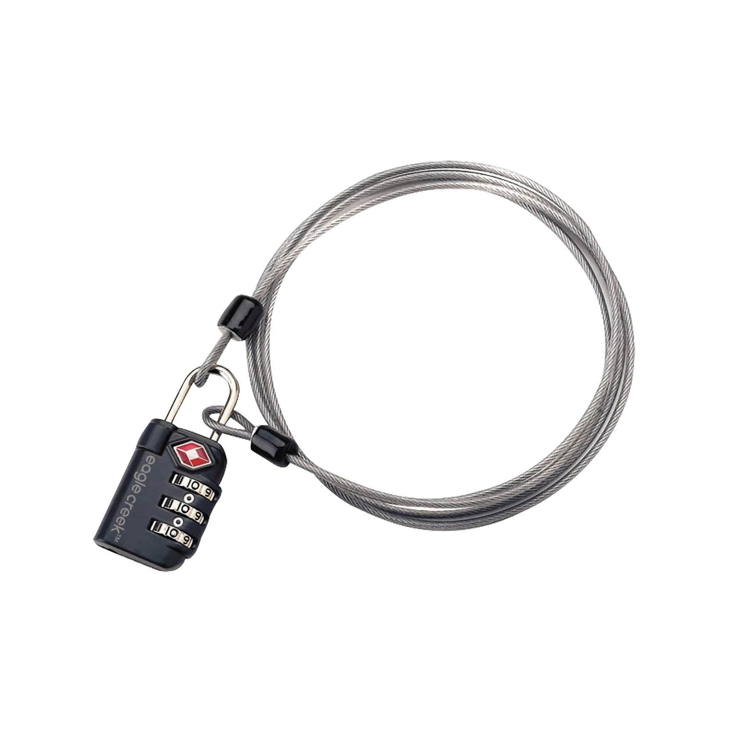 3-Dial TSA Lock & Cable - GRAPHITE View 