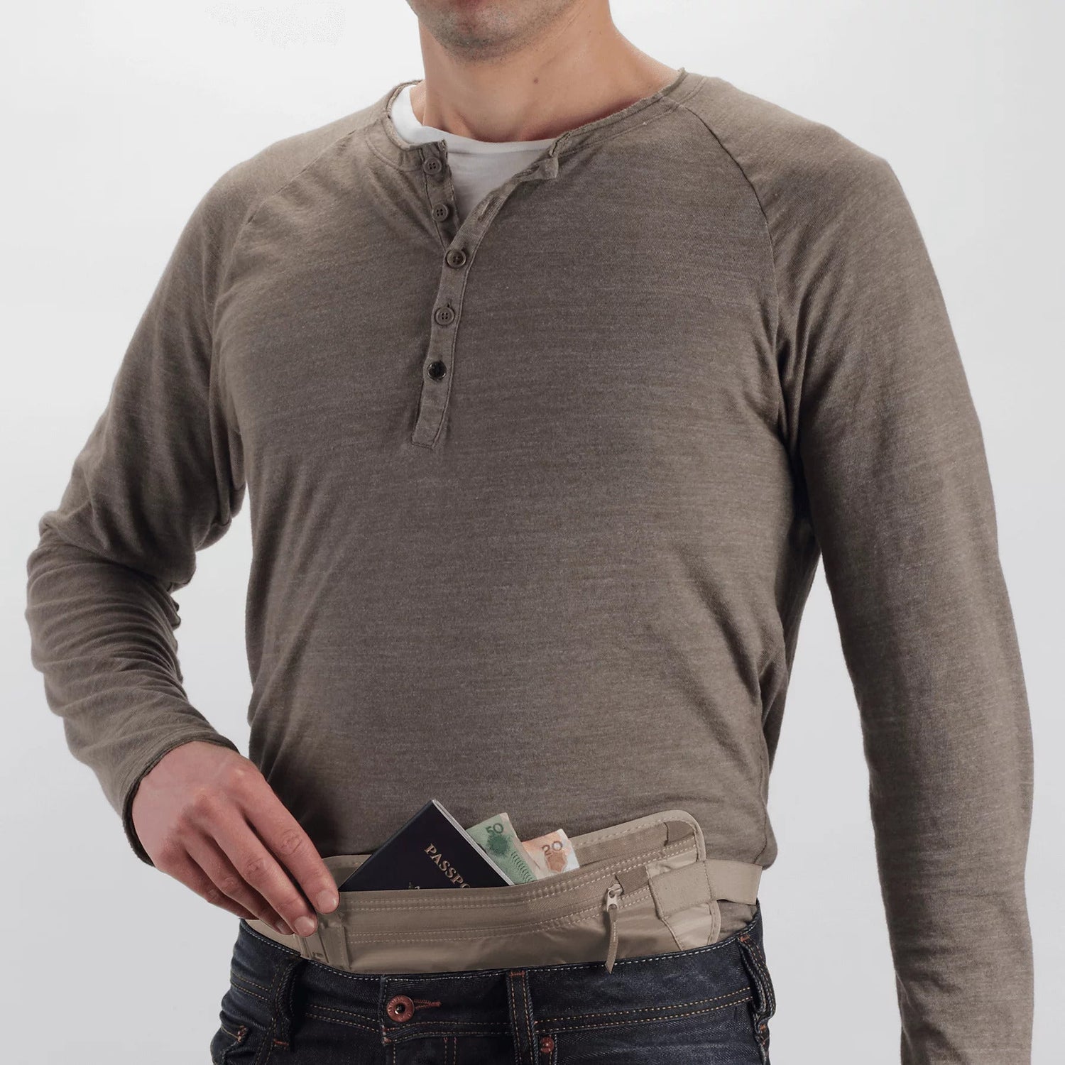 Undercover Money Belt DLX - KHAKI View 